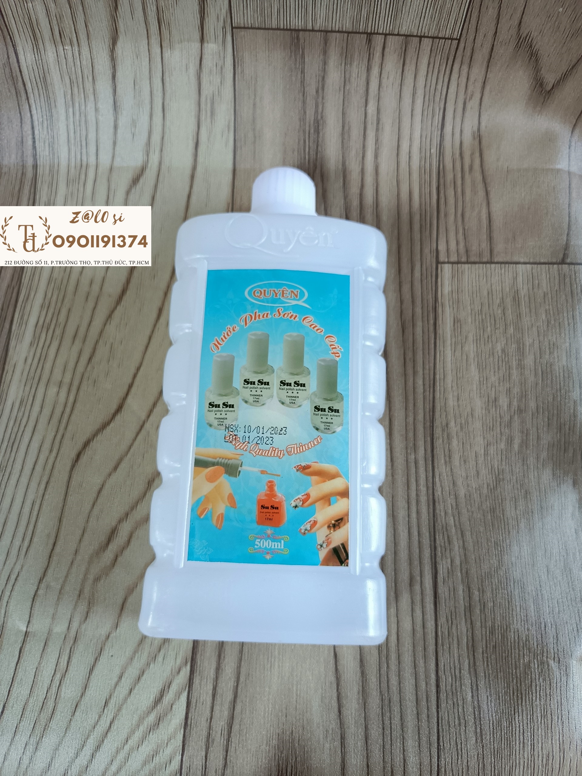 Nước pha sơn móng Quyên 500ml