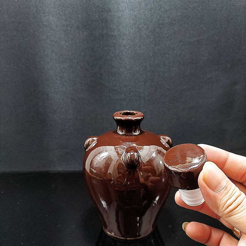 Nậm Đựng Rượu 500ML gốm sứ Bát Tràng mẫu quả lê màu nâu đỏ - Nậm Rượu Gốm Sứ - Bình Đựng Rượu Gốm Sứ (L3)