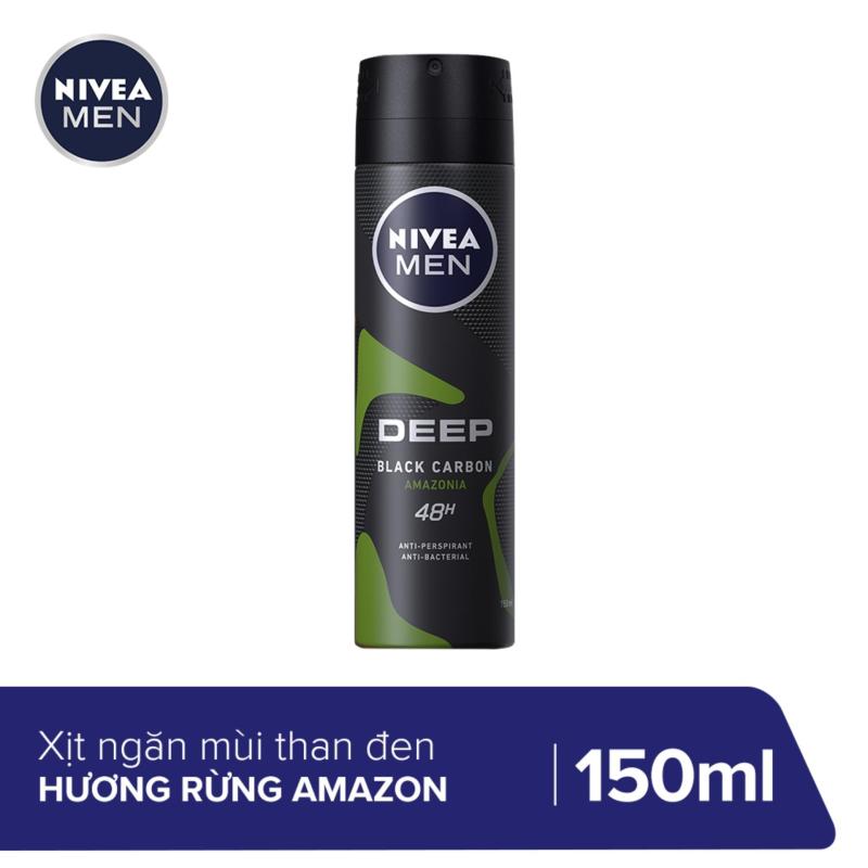 Xịt ngăn mùi Nivea Than Đen Hương Rừng Amazon 150ML - 85371 cao cấp