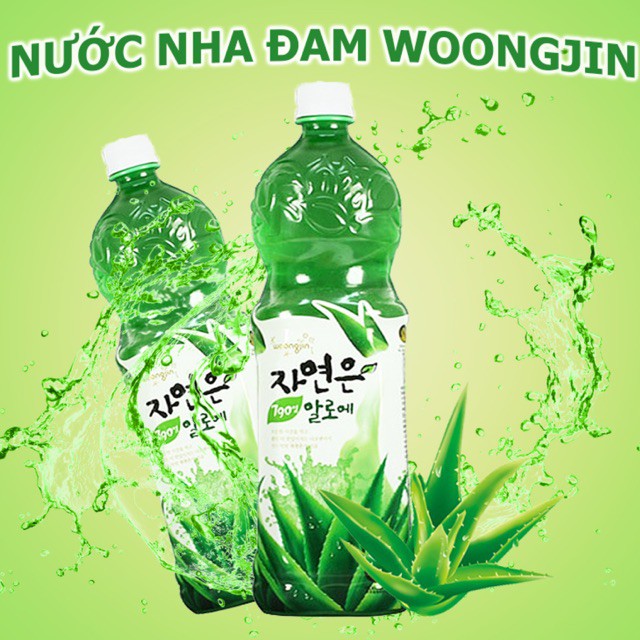 Nước Nha Đam Hàn Quốc Chai Woongjin Tasty Aloe Chai 15L - Ăn Vặt - Giải Khát - Quà Biếu Tặng - Nước Ngọt