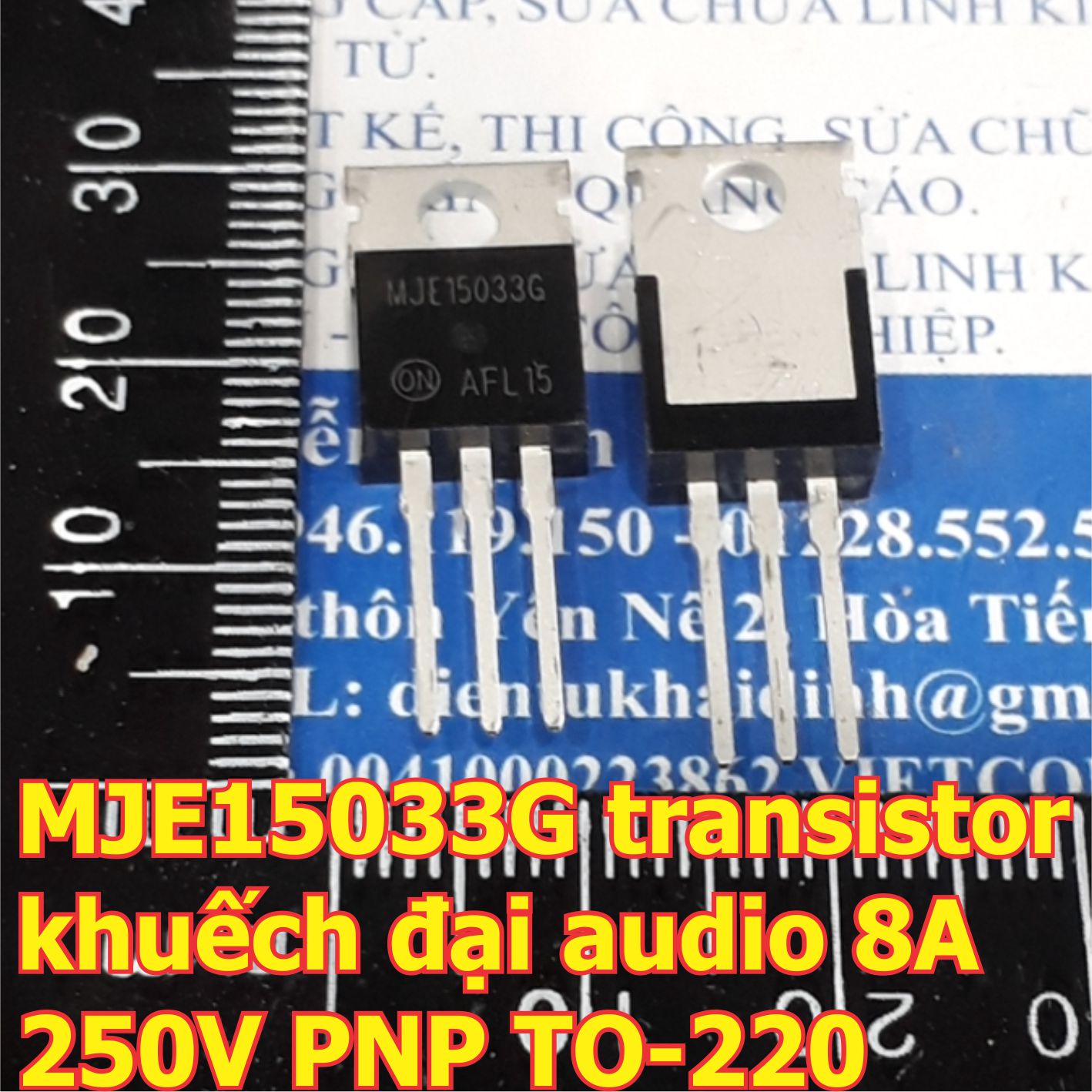 5 con MJE15032G MJE15032 15032 MJE15033G MJE15033 15033 TO-220 transistor khuếch đại audio 8A 250V 50W NPN / PNP kde6337