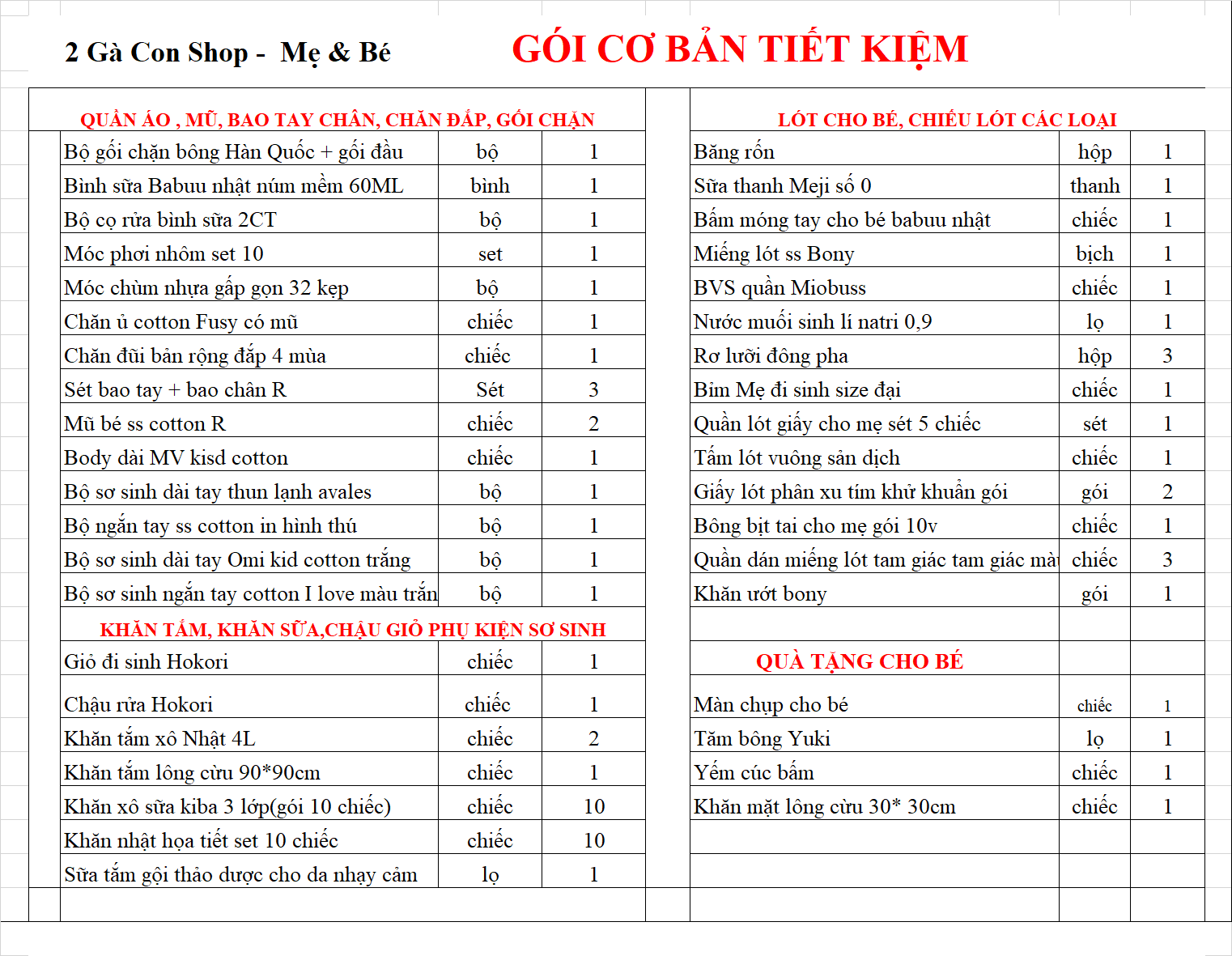 COMBO ĐI SINH TRI ÂN 999K
