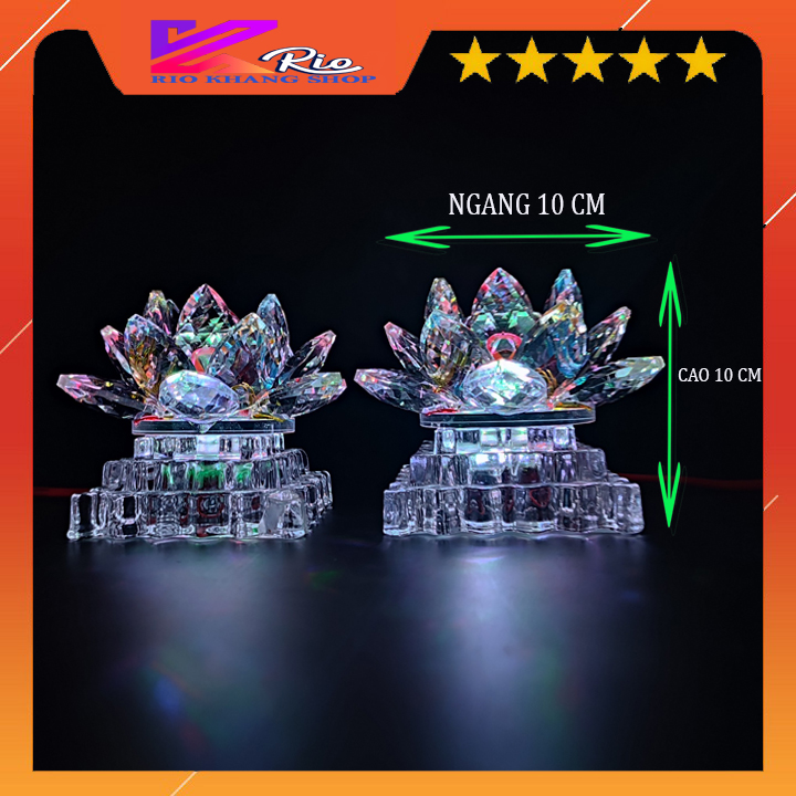[GIÁ 1 CẶP -PL40] Cặp đèn pha lê cao cấp thờ phật, thờ quan âm, trang trí trang thờ