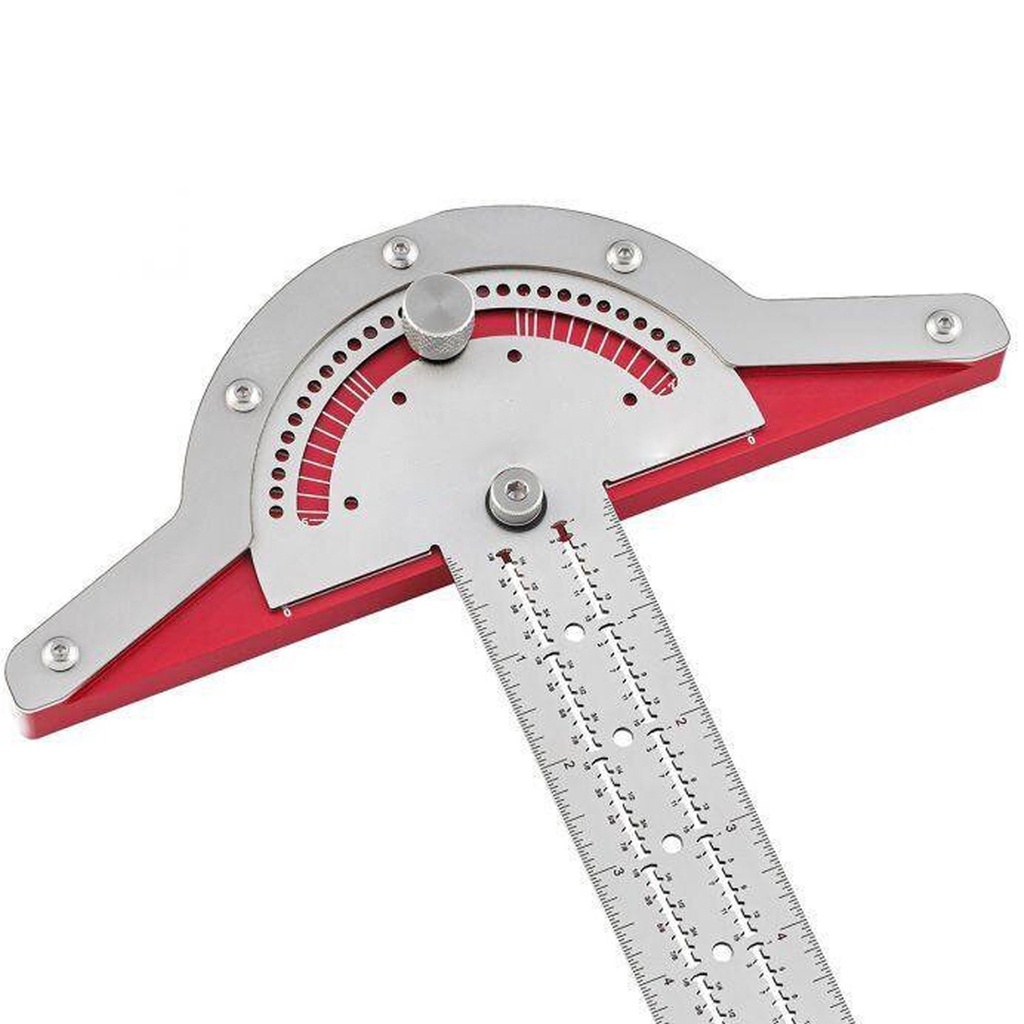 Adjustable Two-Arm Angle Measuring Ruler for Woodworking / Engineering / School / Office Use