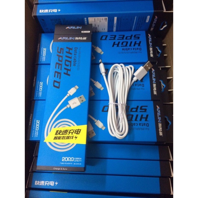 Dây sạc nhanh arun 2m cho iphone
