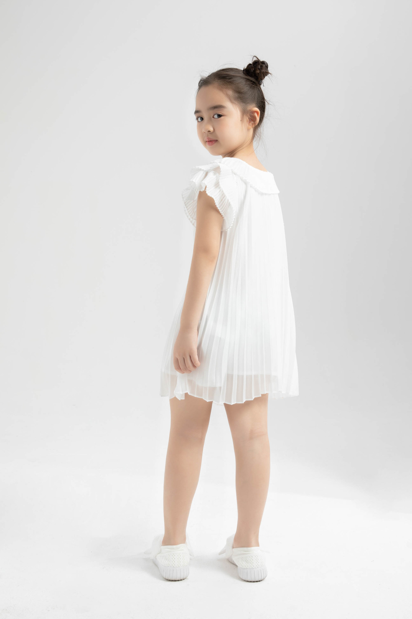 Đầm bé gái thiết kế xếp ly IVY moda MS 48G1246