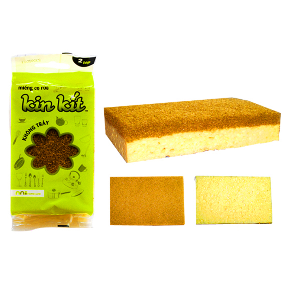 Miếng cọ rửa không trầy 3 lớp Kinkit