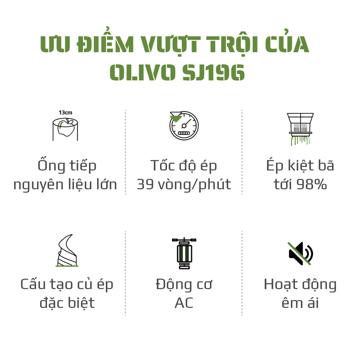 Máy Ép Chậm OLIVO SJ196