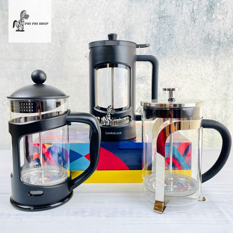 [HCM]Bình pha cà phê french press kiểu pháp lock and lock  bình pha cà phê phin bình pha trà dung tích 800ml LLG018 LLG019