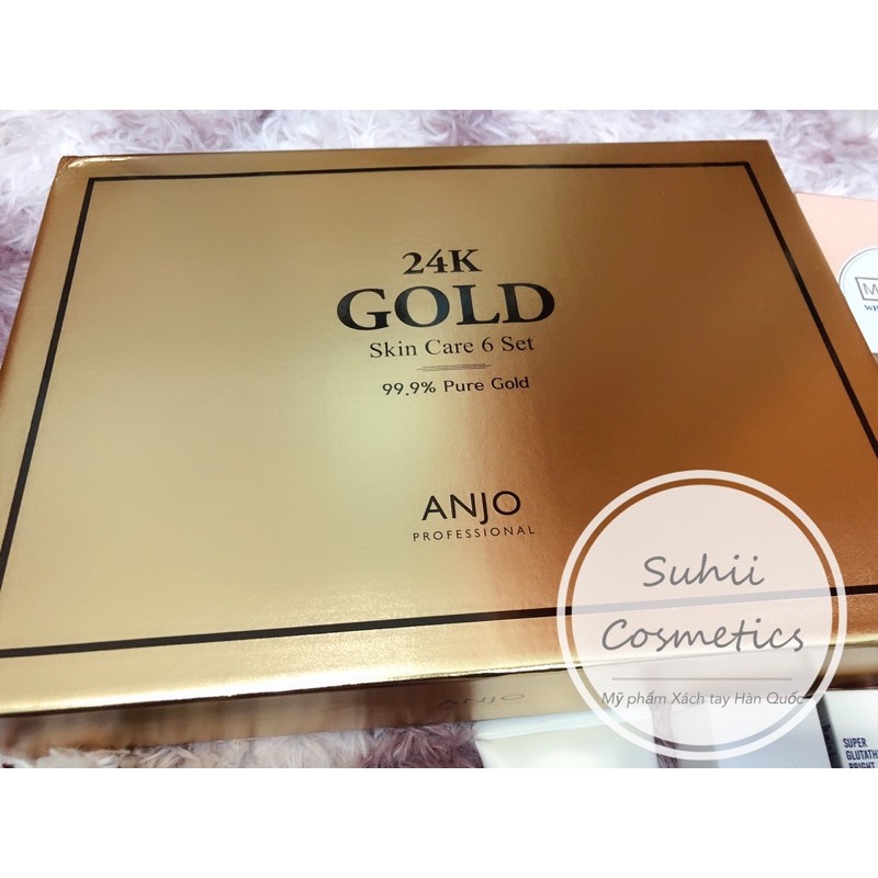 Full Bộ Set Dưỡng Da Tinh Chất Vàng 24K Anjo