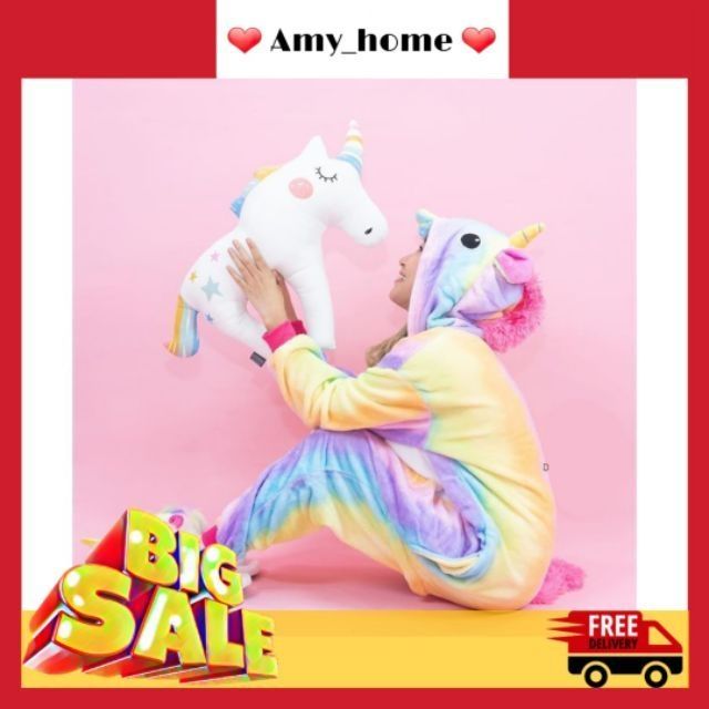 Bộ Đồ Thú Unicorn Rainbow (Kỳ Lân Cầu Vồng)