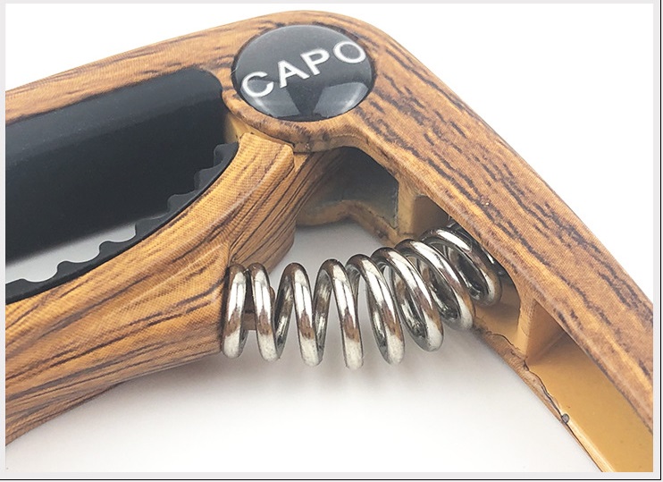 Capo Đàn Guitar Acoustic / Vân Gỗ Cao Cấp