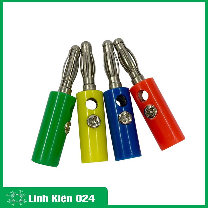 Combo 5 đầu jack bắp chuối 4mm đực cao cấp nhiều màu