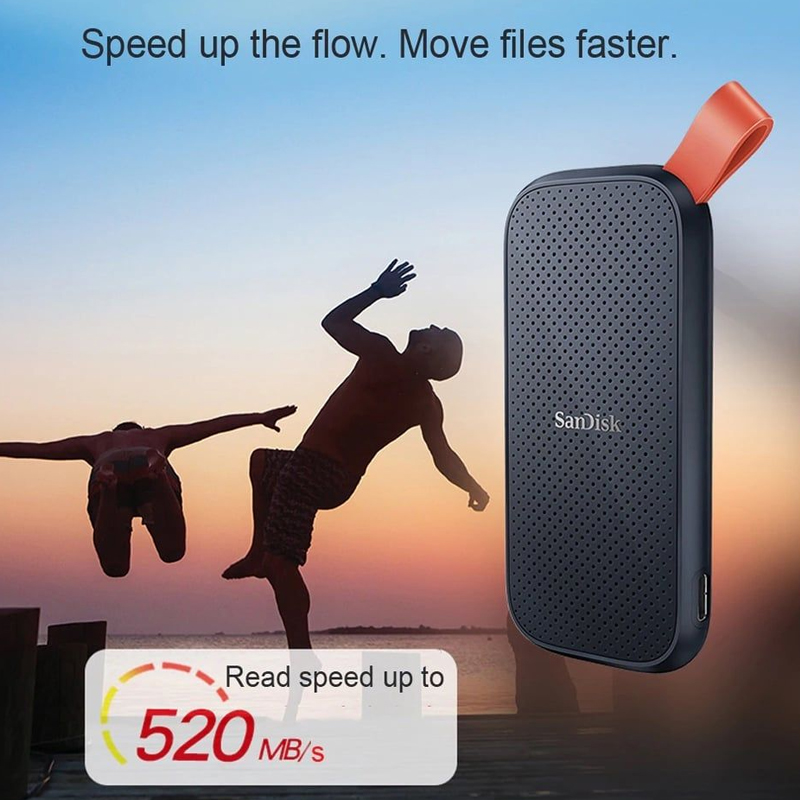 Ổ cứng di động SSD External Sandisk E30 Portable dung lượng 1TB / 2TB 800MB/s (2 dung lượng tuỳ chọn) phụ kiện 1986