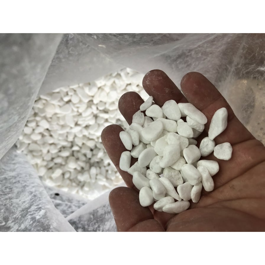 5kg of White Stone Gravel for Garden and Interior Plant Decoration