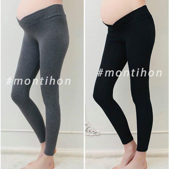 Combo 2 quần Bầu dài cạp chéo (2 màu: Đen+xám) Chất cotton co giãn 4 chiều