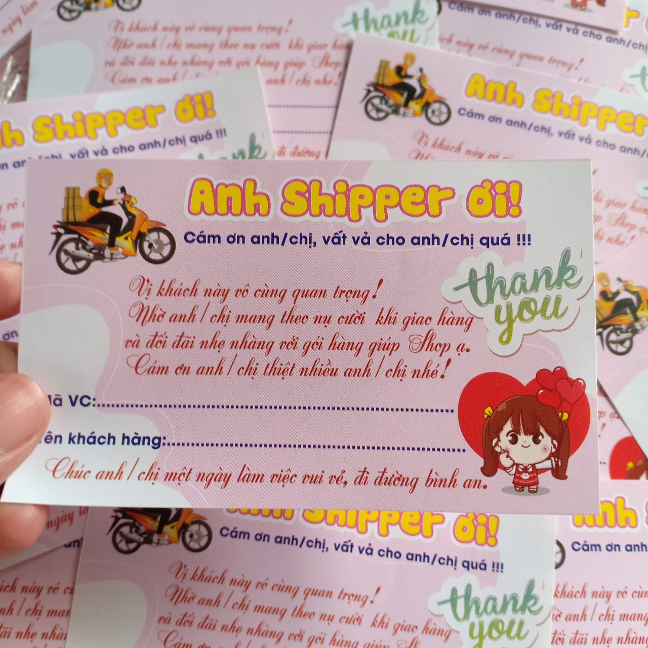 [HCM]Tem nhãn decal dán hàng cod cảm ơn anh shipper 100 cái