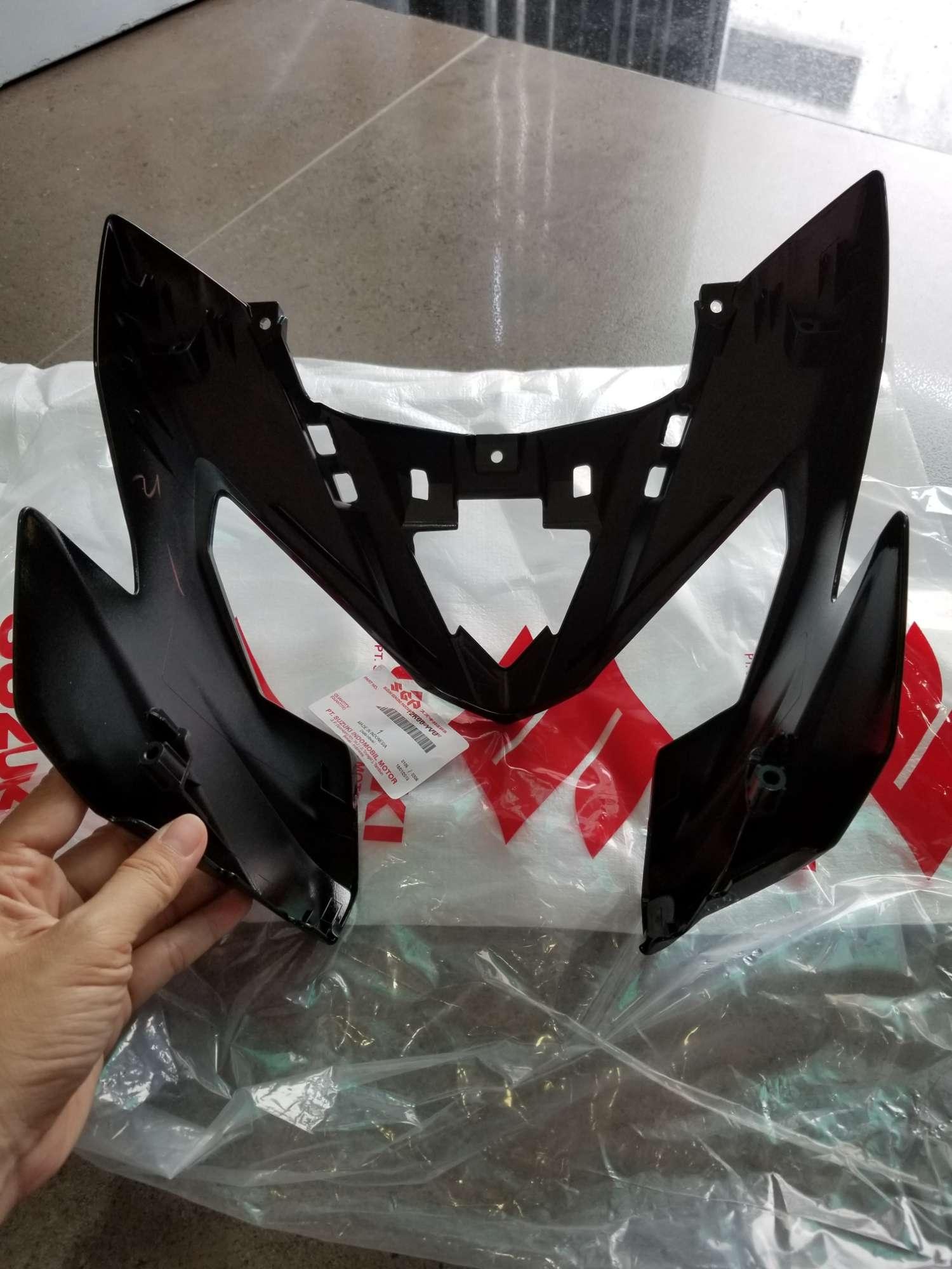 Ốp chóa satria fi và raider fi màu đen bóng