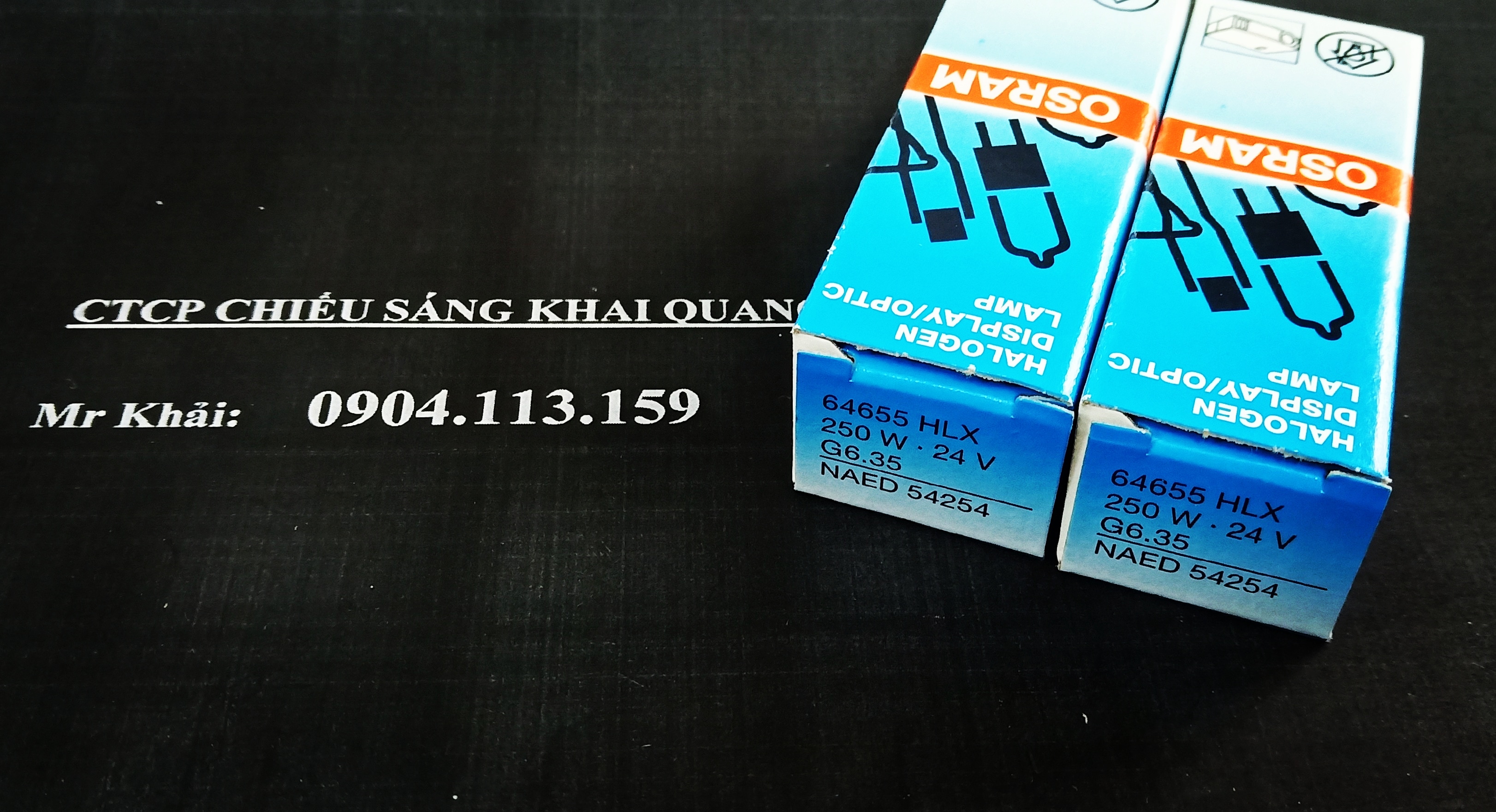 (SALE) Bóng đèn Halogen OSRAM HLX 64655 24V 250W G6.35