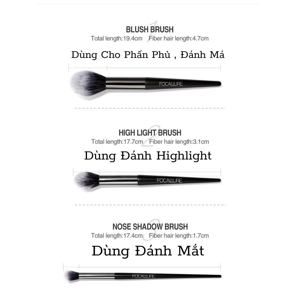 Cọ trang điểm FOCALLURE - 6 cọ