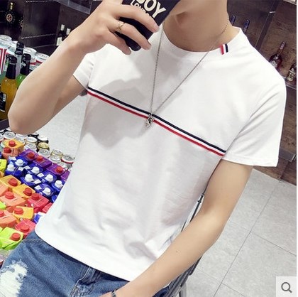 Áo phông nam cổ tròn 2 màu đen trắng