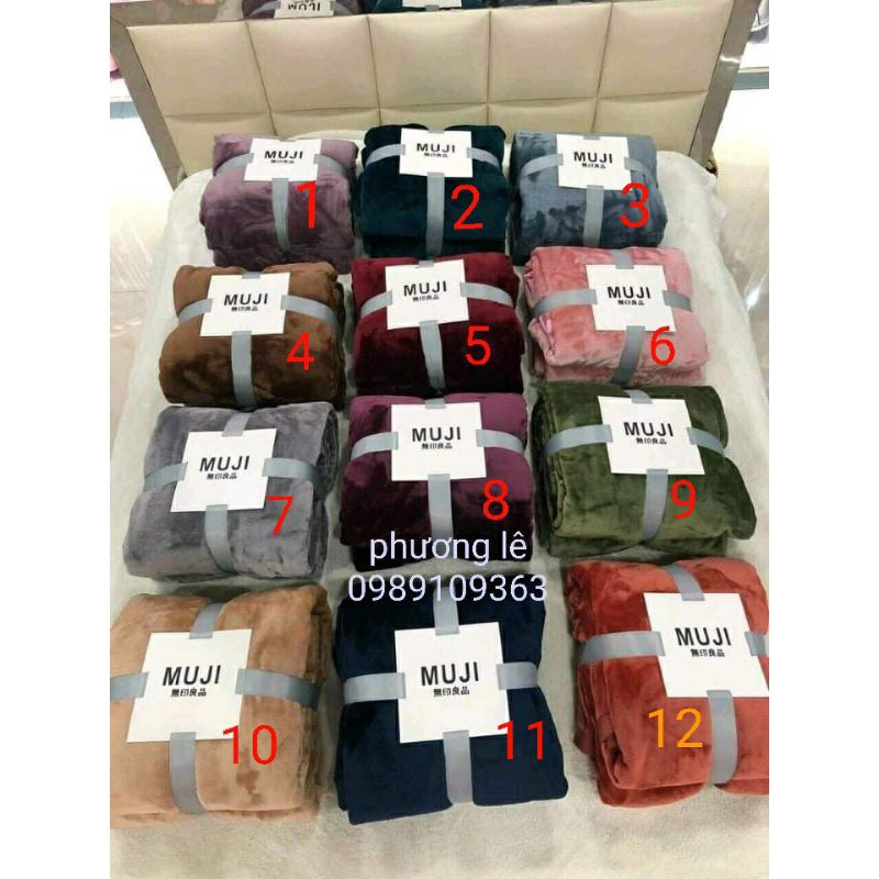Chăn Muji spa lông thỏ,chăn văn phòng 1m15x2m