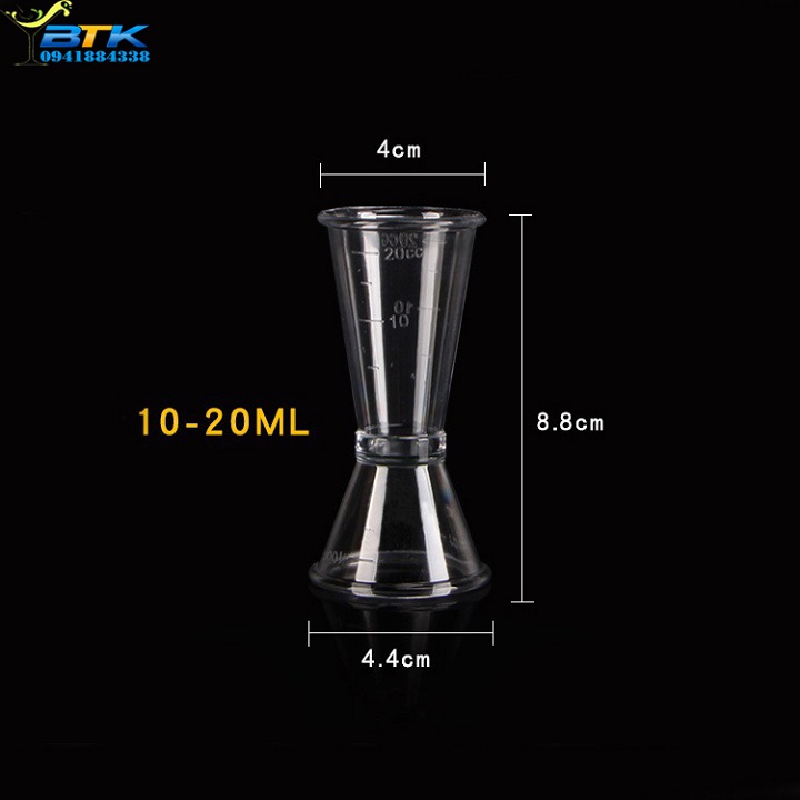 Jigger Nhựa - Ca Đong 2 Đầu 10/20ML