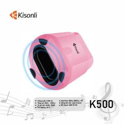 Loa 2.0 Kisonli K500 Pink LED