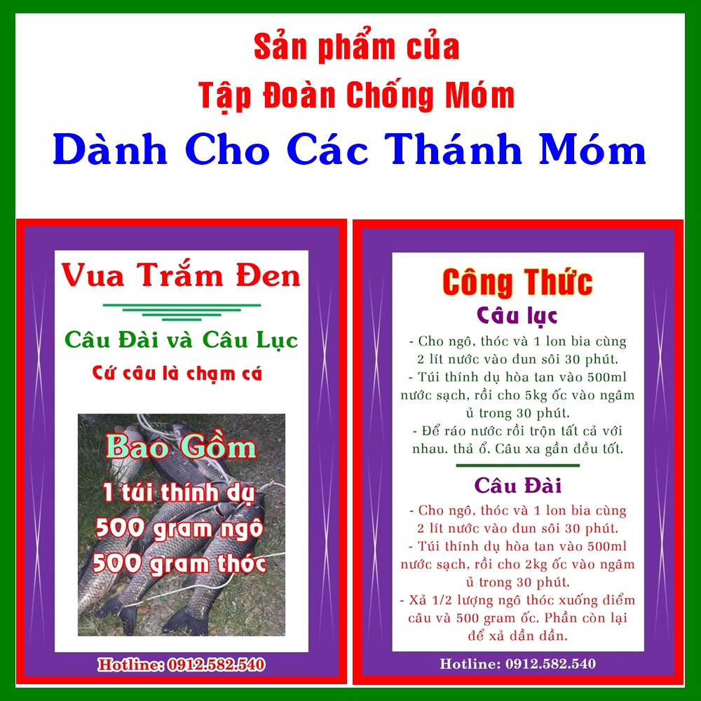 Thính câu cá trắm đen kiểu mới rất tốt. Cứ câu là chạm cá. Mồi trắm đen