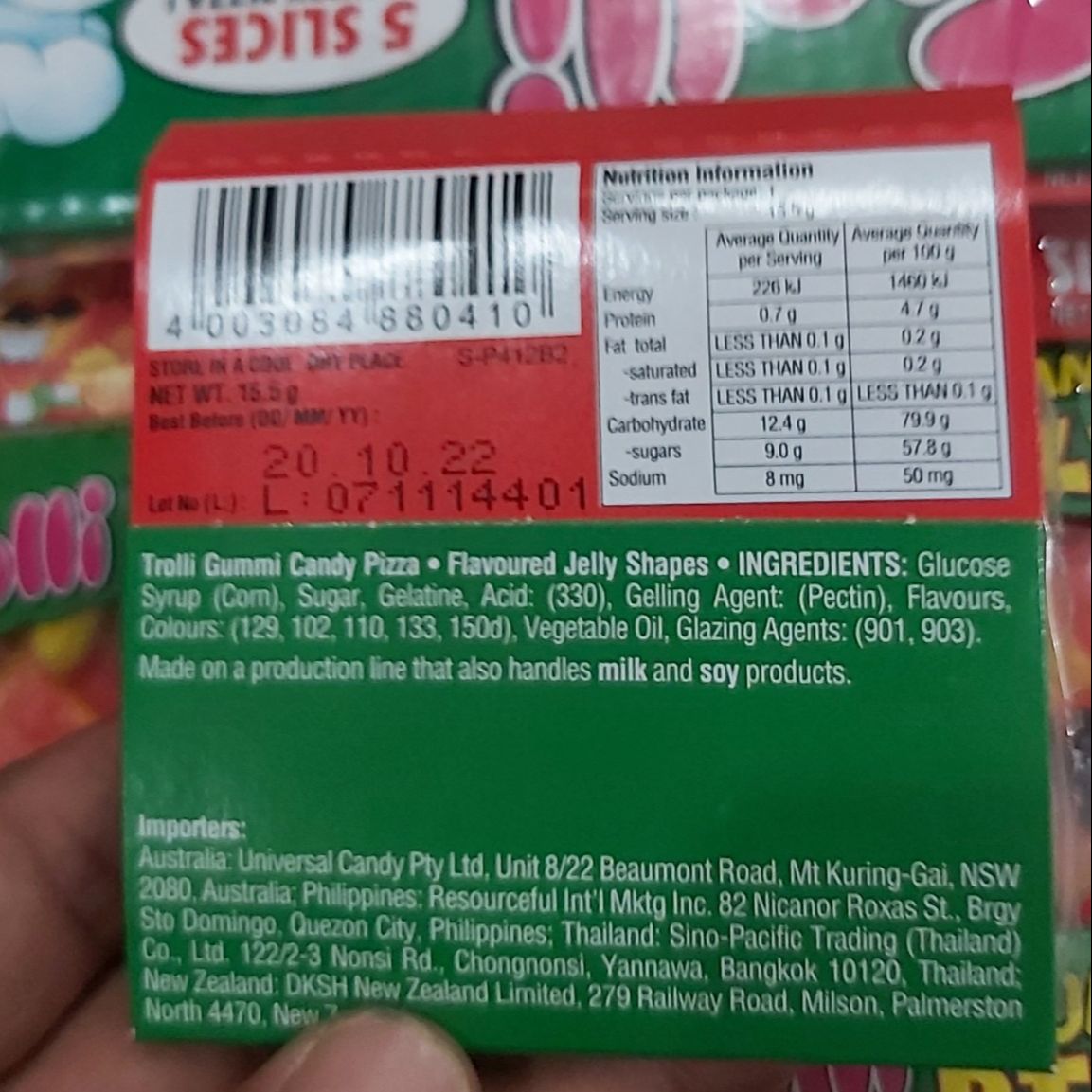Combo 2 hộp Kẹo dẻo Trolli Pizza Mini 15.5gr