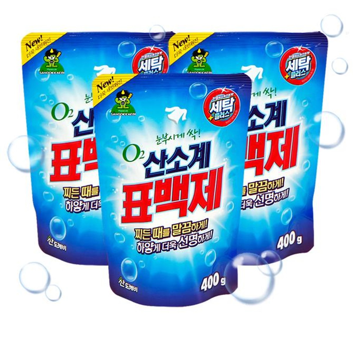 Combo 3 bột giặt tẩy vết bẩn quần áo công nghệ oxygen Hàn Quốc 400g