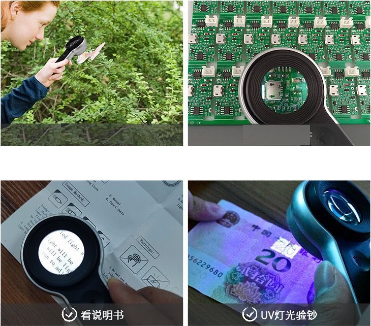 Kính lúp cầm tay K9 phóng đại 60 lần