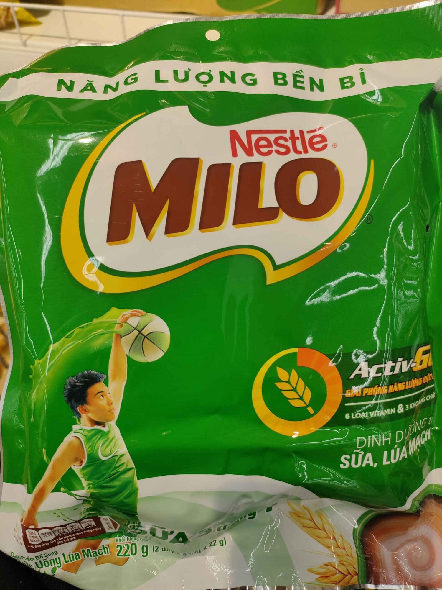 Thức uống lúa mạch Milo 3in1 gói 220g