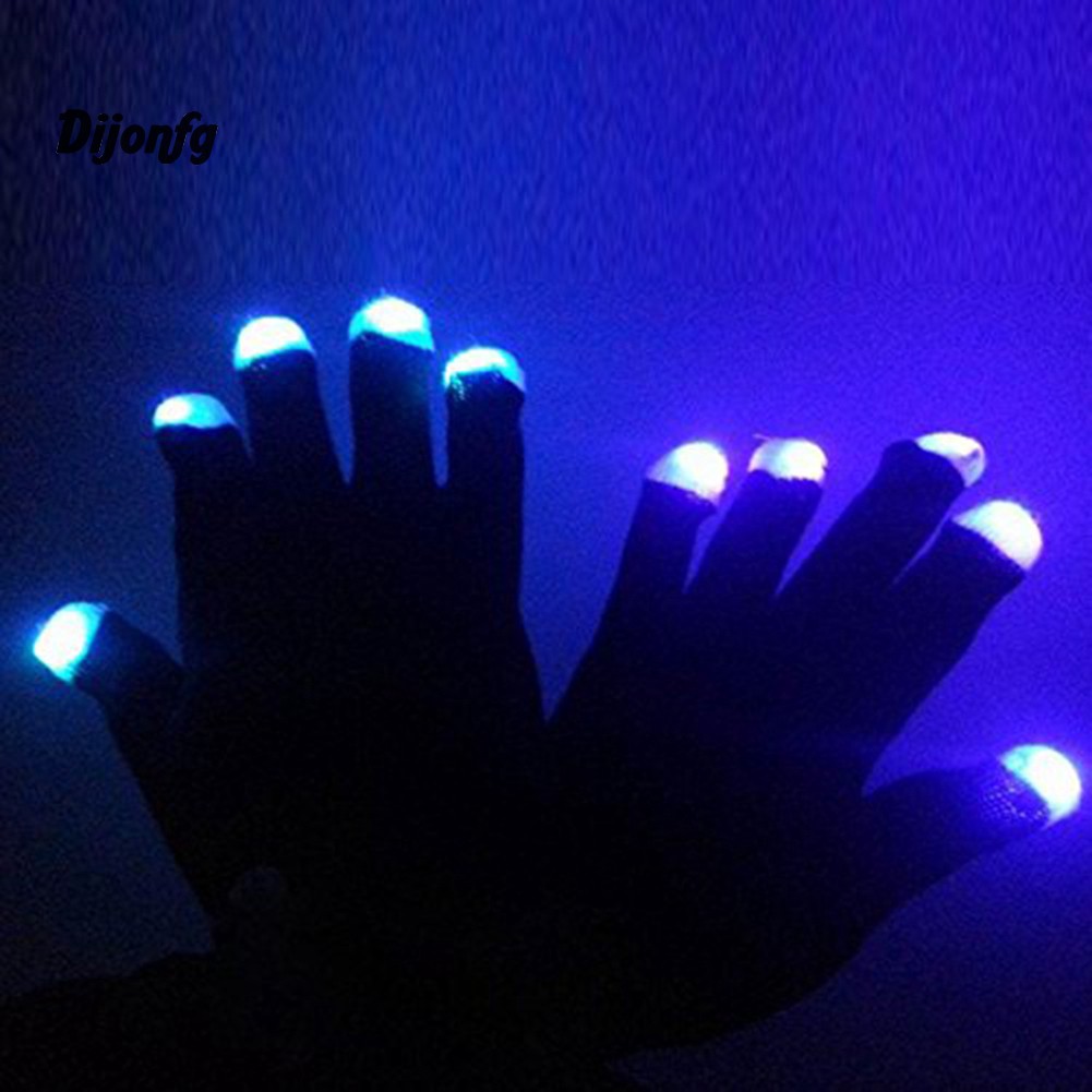 Găng tay phát sáng nhiều màu có đèn LED