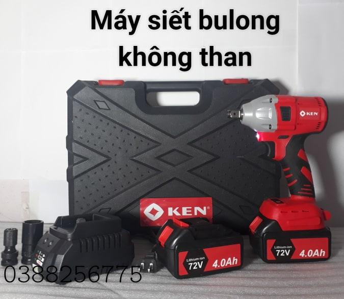 MÁY SIẾT BULONG KEN  KHÔNG THAN 72V (kèm 2pin.tặng đầu chuyển bulong sang bắt vít)