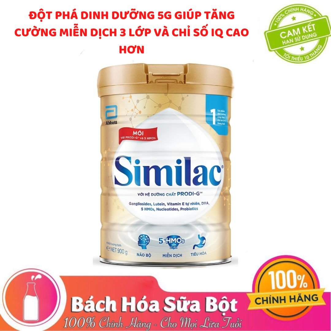 Sữa Bột Similac 1 900g đột phá dinh dưỡng 5G cho trẻ từ 0-6 tháng tuổi
