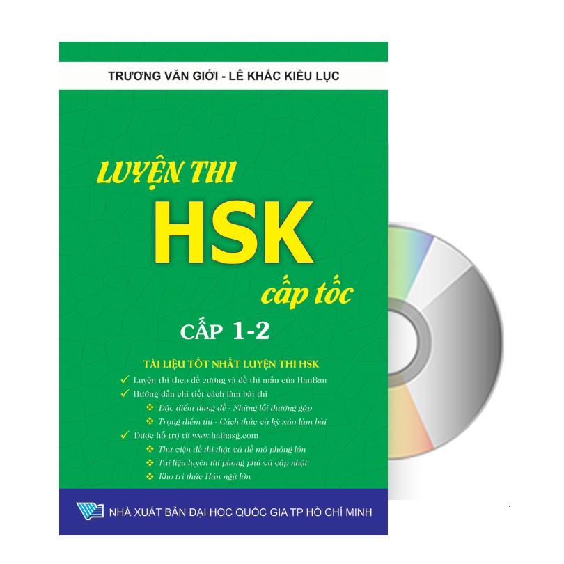 Sách - luyện thi hsk cấp tốc cấp 1-2 + dvd nghe