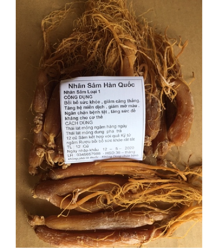 4 Củ Nhân Sâm L1 - = 100g Tặng 200g Quả Kỷ Tử