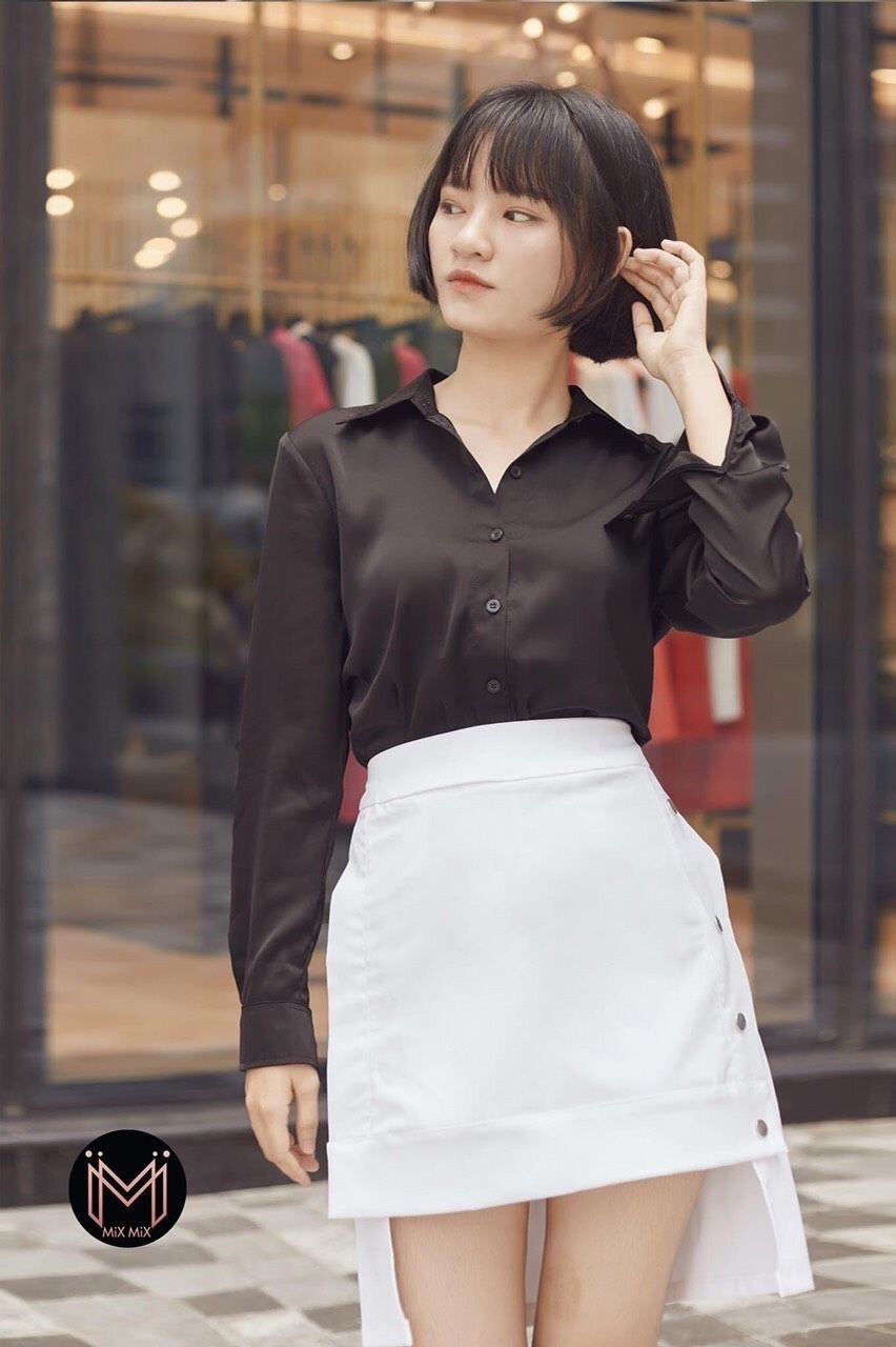 Áo sơ mi lụa công sở cao cấp
