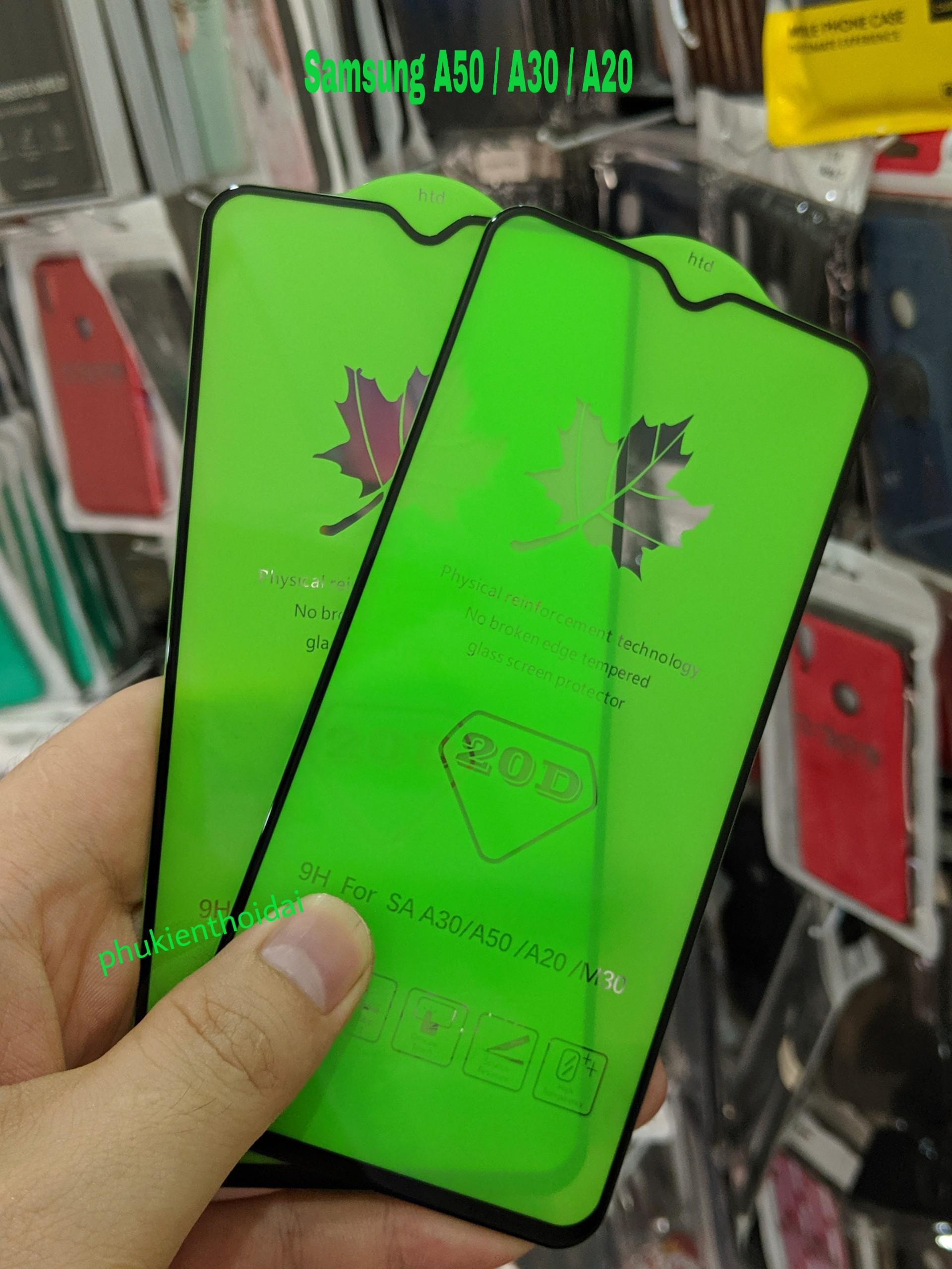 Cường lực 20D viền mỏng Samsung Galaxy A50 A50s A30s dùng chung  full màn cao cấp chất đẹp t