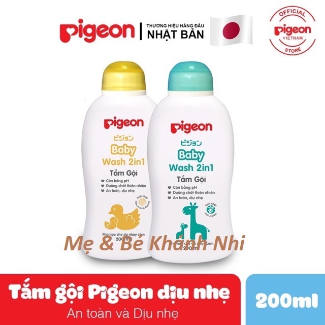 SỮA TẮM GỘI PIGEON TOÀN THÂN CHO BÉ - 200ML