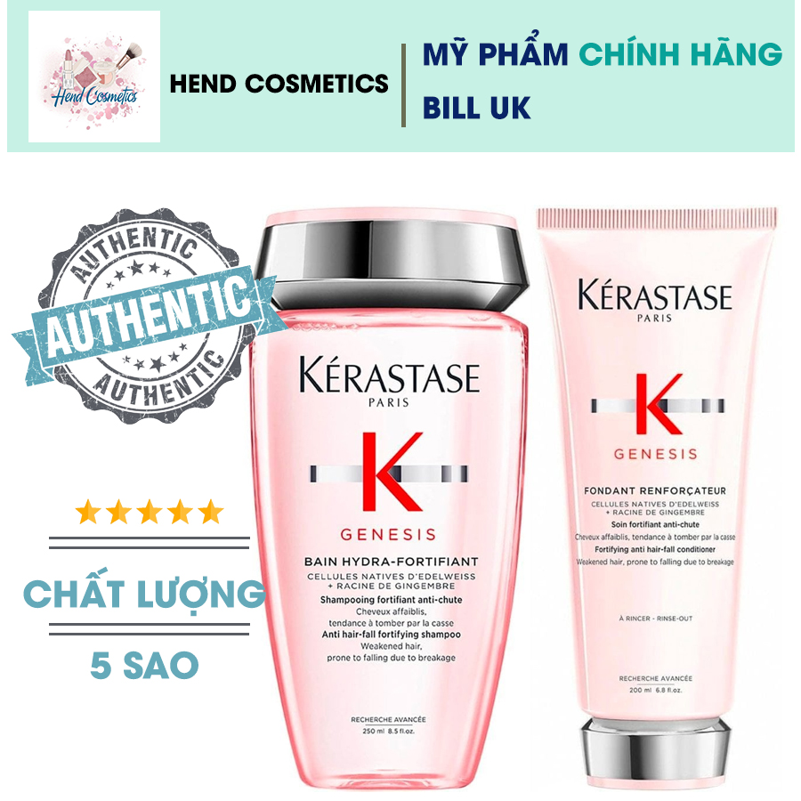 Bộ dầu gội xả chống rụng tóc Kerastase Genesis Bain Hydra-Fortifiant - Da dầu dầu