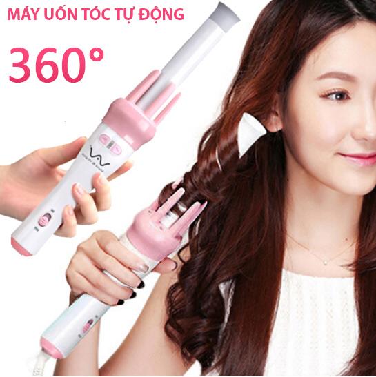 Máy uốn tóc xoăn tự động xoay 360 vivid & vogua công nghệ ion âm phong cách hàn quốc giúp tóc vào nếp chuẩn salon tại nhà - máy uốn tóc, máy uốn tóc xoăn tự động, máy uốn tóc mini, máy uốn tóc xoăn tự động, máy uốn