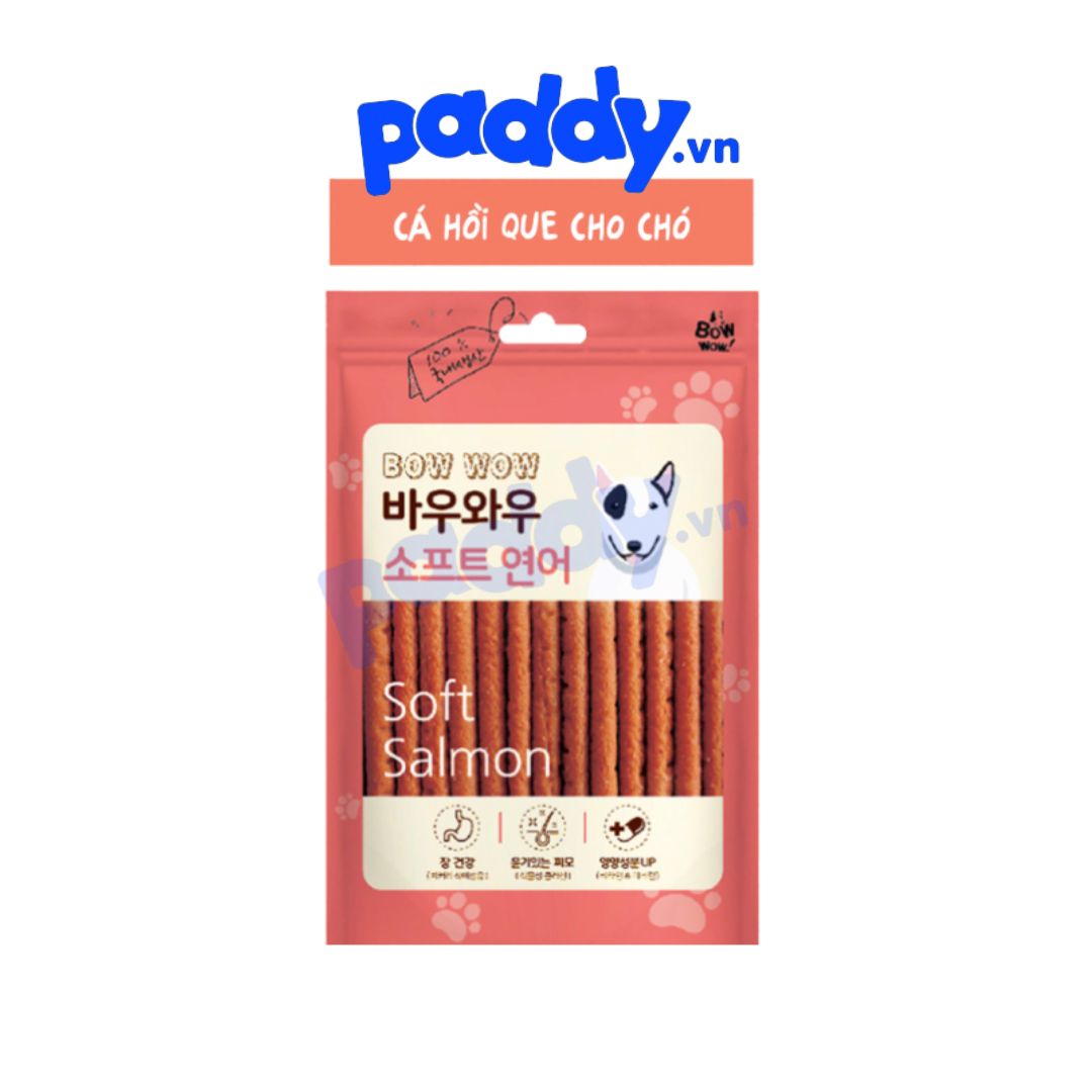 Snack cho chó que cá hồi & gà bowwow soft 150g