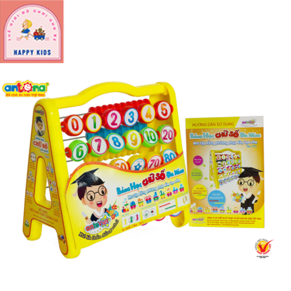 Bảng Chữ Số 5 in1 Antona [Hàng Việt Nam chất lượng cao]