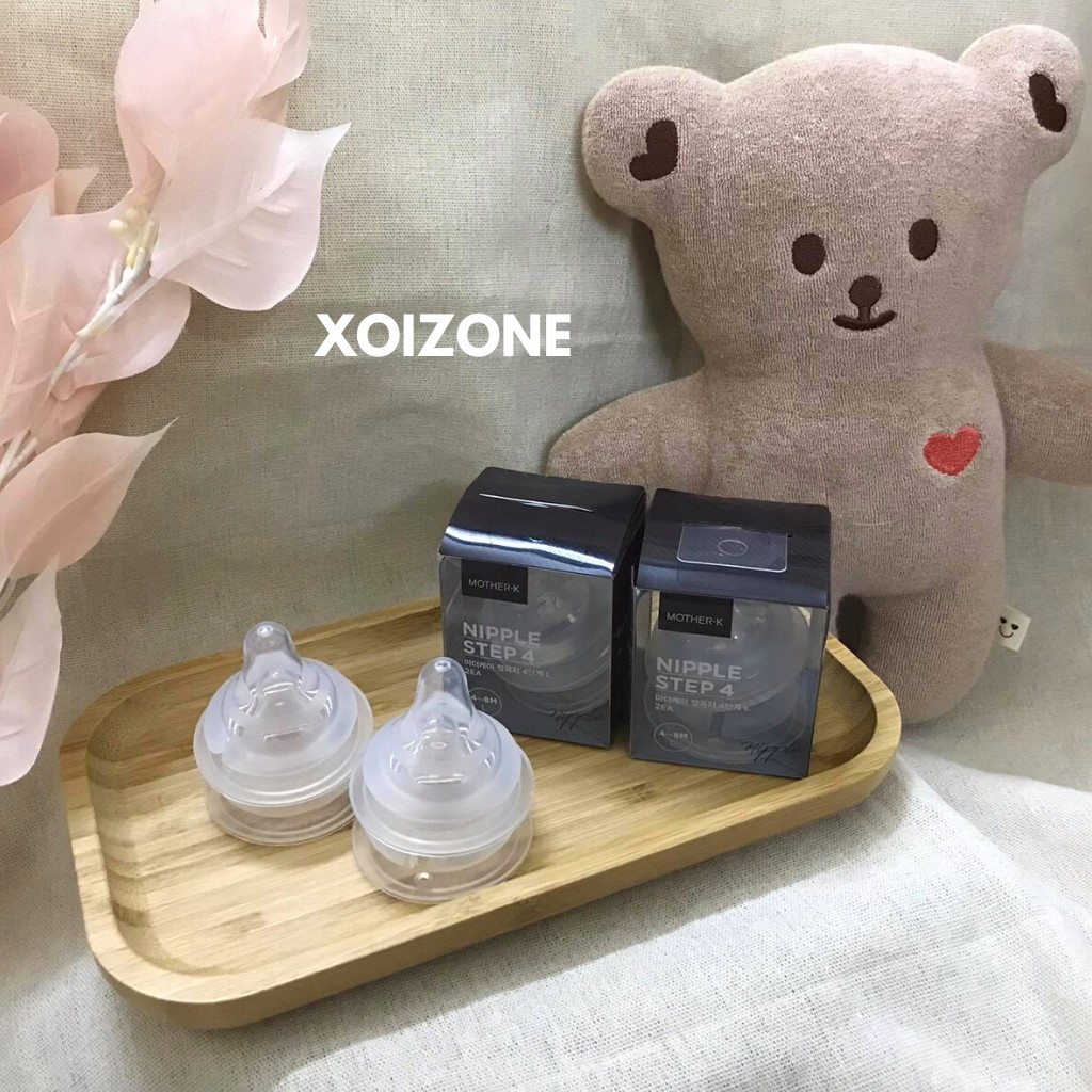 Núm Ti Mother K Hàn Quốc Siêu Mềm 2021 (1 Núm Ko Hộp) (Vừa Bình Motherk/ Moyuum/ Grosmimi/ Tiaeri/ Upis)