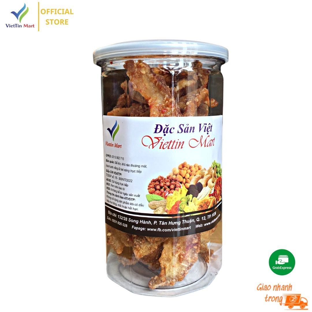Ba rọi cháy tỏi giòn ngon viettin mart 200g