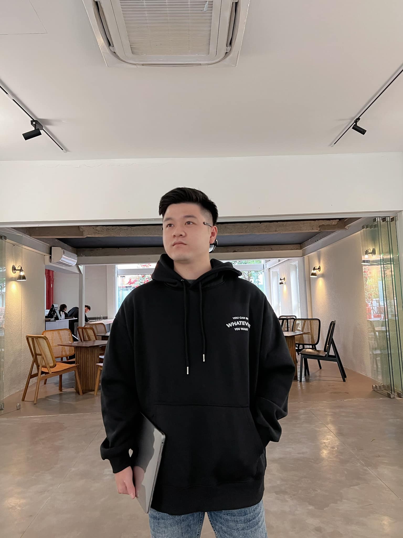 Áo hoodie Unisex Lanorm Basic nam nữ oversize form rộng màu