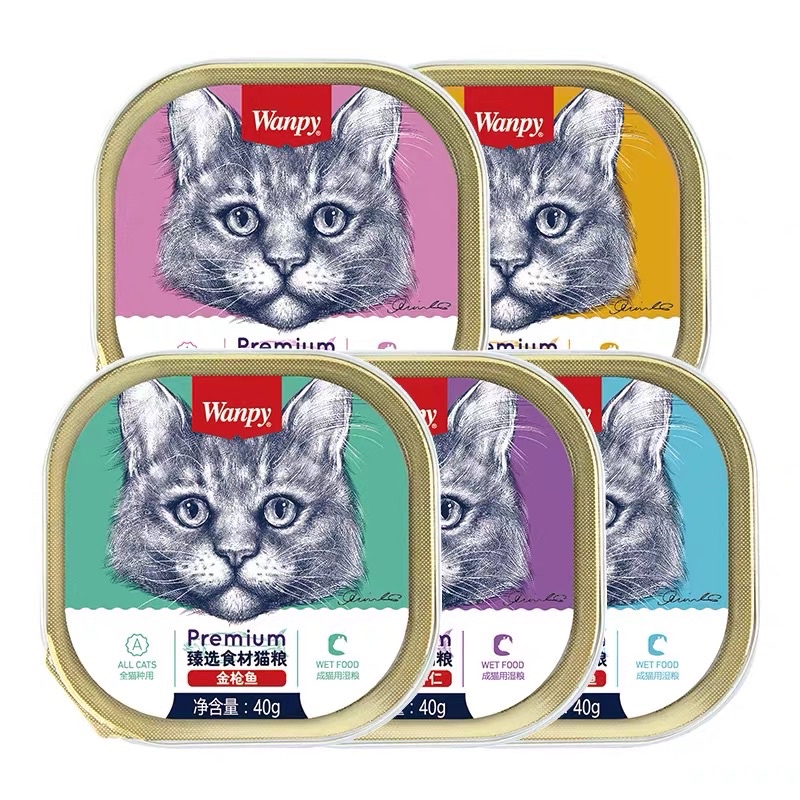 Pate Wanpy Premium Mousse Cho Mèo Hộp 40G