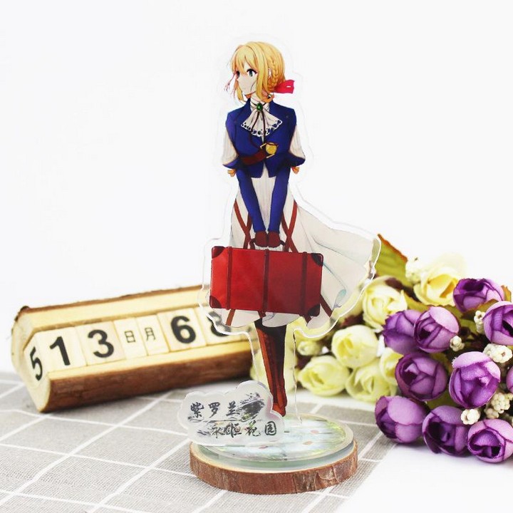 Mô hình nhân vật mica standee Violet Evergarden in hình anime chibi trang trí trưng bày